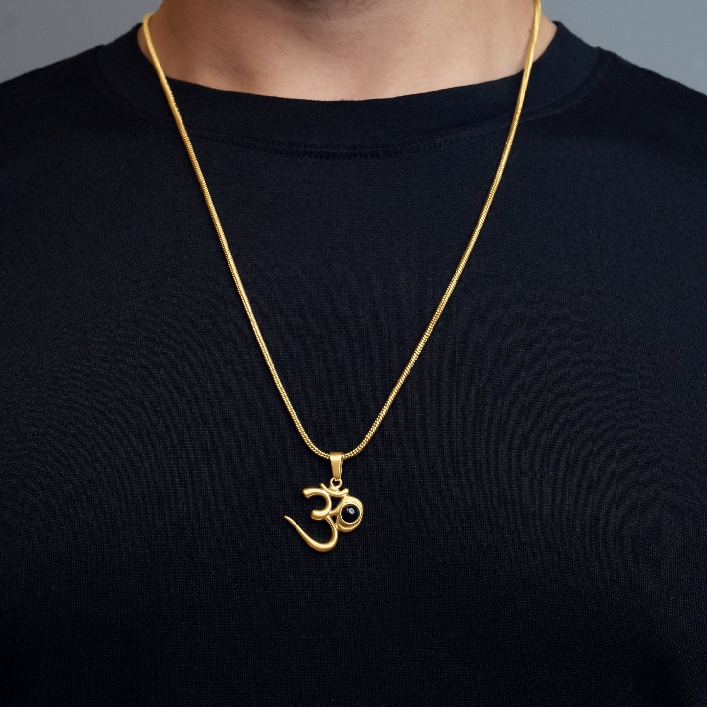 OM Pendant with Bajrang Bali Photo - Divine Jewels