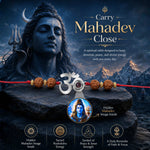 OM  Rudraksha  Bracelet with Mahadev Photo