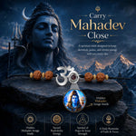 OM  Rudraksha  Bracelet with Mahadev Photo