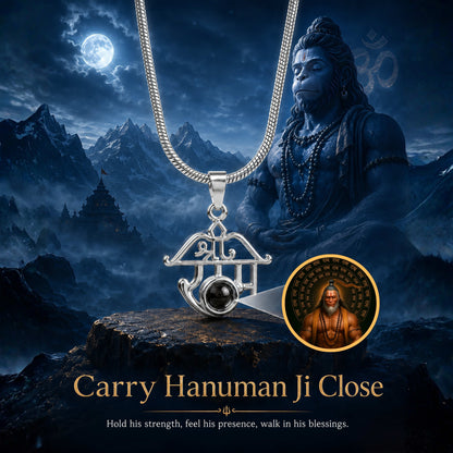 Shree Ram Pendant with Meditating Hanuman Ji Photo