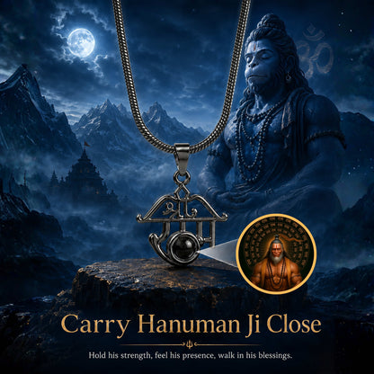 Shree Ram Pendant with Meditating Hanuman Ji Photo