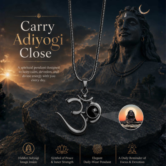 Shiva OM Pendant with Adiyogi Photo
