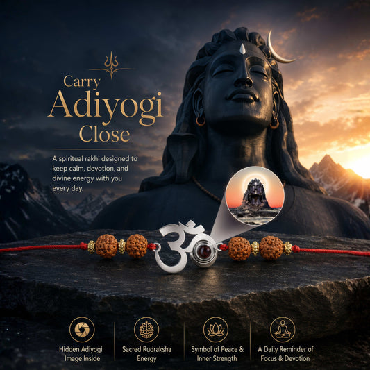OM  Rudraksha  Bracelet with Adiyogi Photo