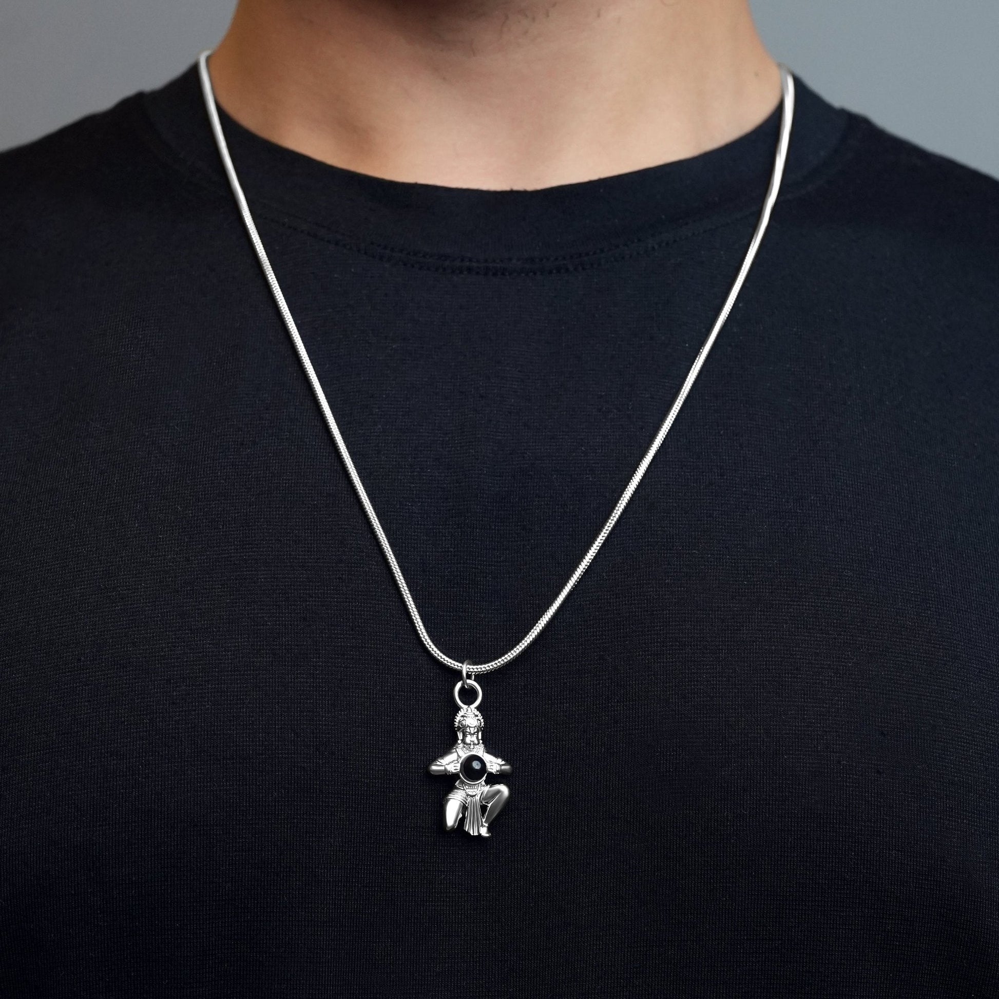 Hanuman Ji Pendant with Sri Ram & Mata Sita Photo Inside - Divine Jewels