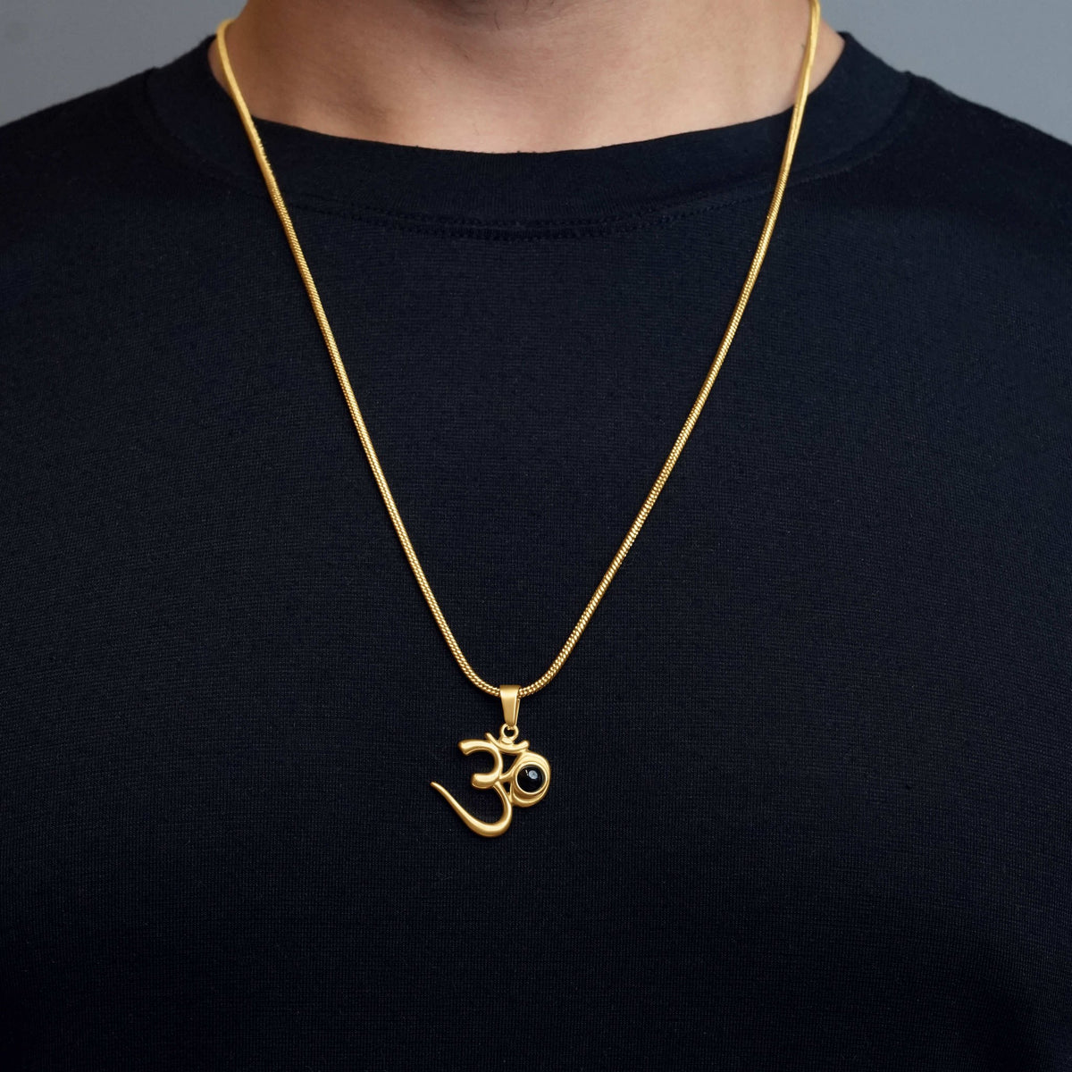 Shiva OM Pendant with Glowing Adiyogi Photo Inside - Divine Jewels