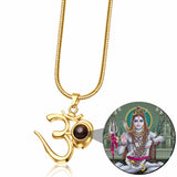 Shiva OM Pendant with Shivji Photo - Divine Jewels